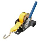 900 lbs Hand Pull Winch Chain Hoist Steel Cable Rigging J Hook