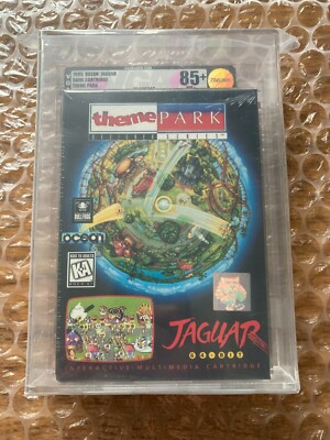 BRANDNEUER VERSIEGELTER THEMENPARK FÜR ATARI JAGUAR (1995) VGA GOLD GRADED 85+ NTSC-US