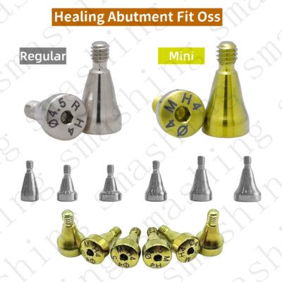 10Pcs Dental Caps Healing Abutment Cap Mini Regular Platform Fits Osstem Hiossen