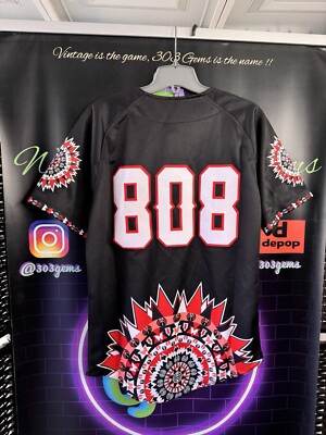 Authentic ATS 808 Baseball Polynesian Jersey Techno EDM Bassnectar Nectar