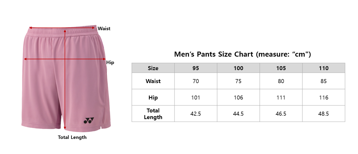 YONEX 26S/S Men's Badminton Shorts Sportswear Training Pants Pink