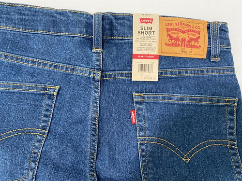 NEW Boys Levi’s Slim Fit Blue Jean Short S 18 - Picture 4 of 5