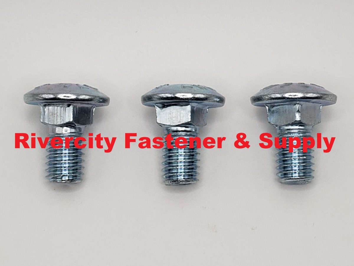 25) 3/8-16x3/4 Carriage Bolts / Screws Zinc 3/8x16x3/4 Coarse