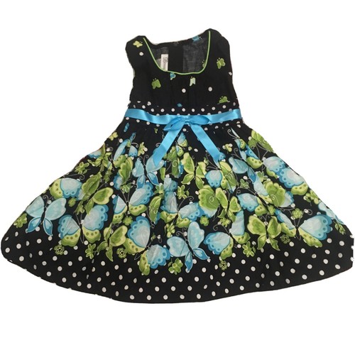 Bonnie Jean Black Aqua Lime Green 