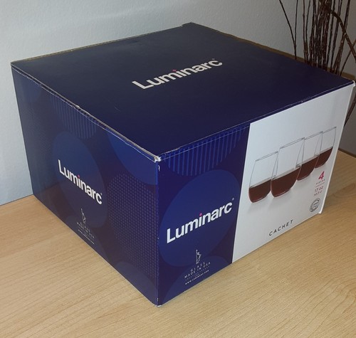 Luminarc Cachet Stemless Wine Glasses, 17oz, New Old Stock - Picture 2 of 10
