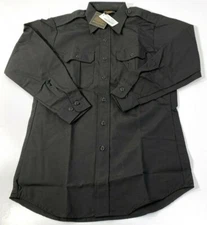 NEW 2XL LONG  PROPPER MENS TACTICAL LONG SLEEVE DRESS SHIRT F5302 BLACK 2XL LONG
