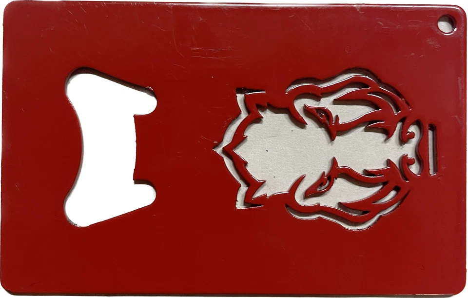 NCAA Credit Card Bottle Opener Wallet LSU OSU OU A&M Ohio State Razorbacks metal - Image 2 of 4