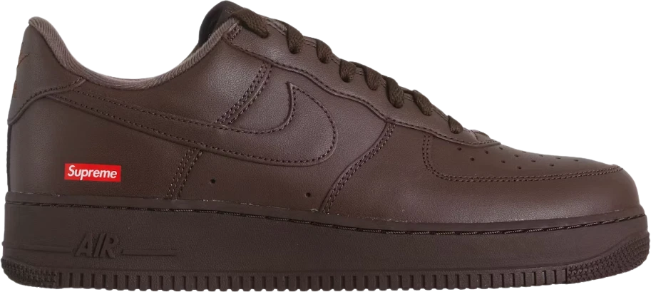 Supreme×NIKE Nike Air Force 1 ブラウン 24cm Nike Supreme x Air Force 1 Low Box Logo - Baroque Brown for Sale