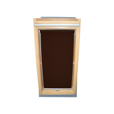 Rollo Sichtschutz für Braas Dachfenster BK BL BKT BFT BE - dunkelbraun