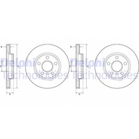 2X Delphi Bremsscheiben 280Mm BelÜFtet Vorne Passend FÜR BMW 2 Mini Mini |