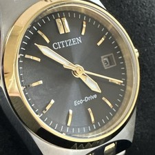 Citizen Eco-Drive Women's Corso Calendar Siler Gold Watch 28MM EW2299-50E