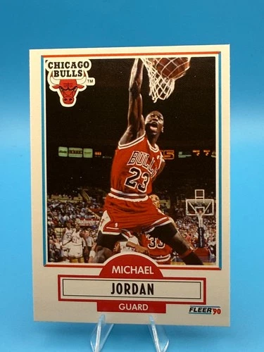 1990-91 Fleer - Michael Jordan #26 Black Line Above Biographical Information