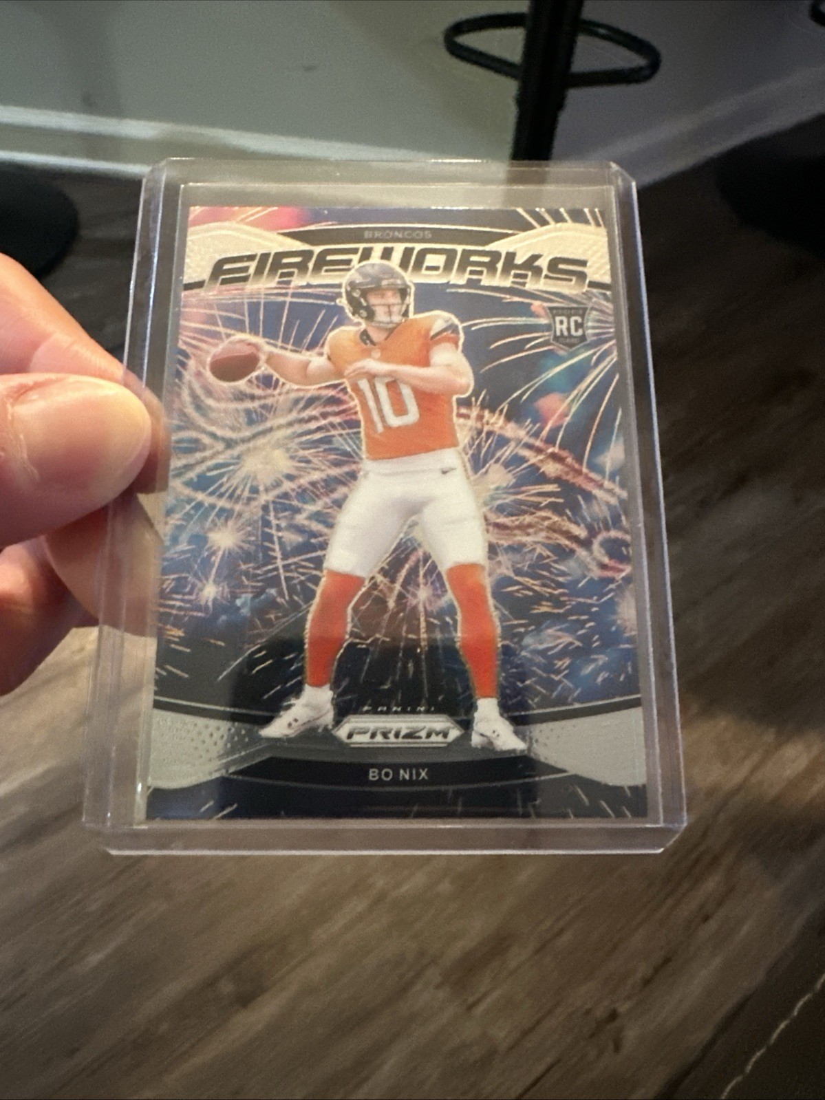 2024 Panini Prizm - Fireworks Bo Nix #23 Silver Prizm (RC)