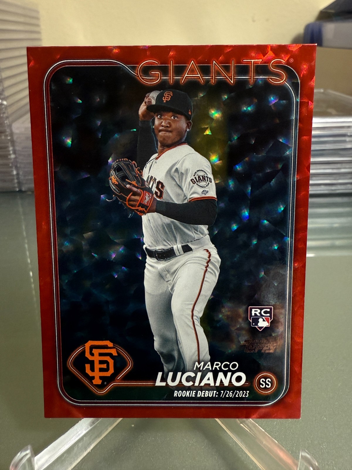2024 Topps Update Series  Marco Luciano RC Debut Red Foil /199 #US217 Rookie