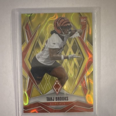 2025 Panini Phoenix Gold Lava Parallel Rookie Tahj Brooks Bengals /125