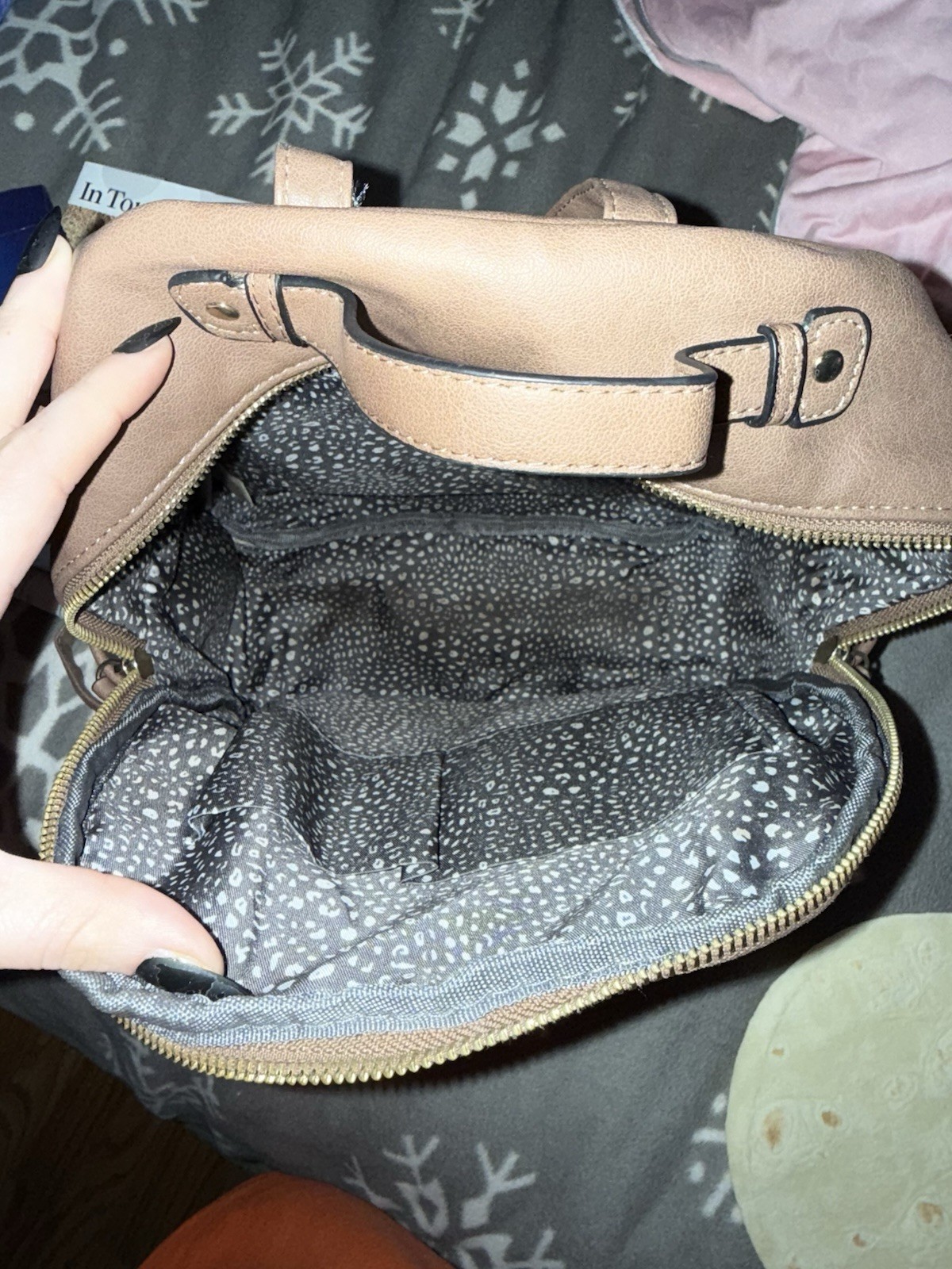 Brown Convertible Mini Backpack - image 3