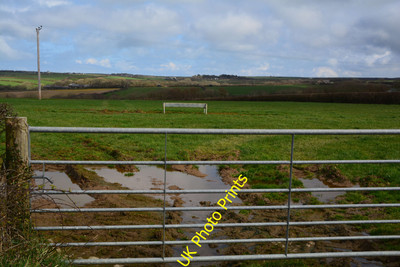 Photo 6x4 Torridge : Grassy Field & Gate Blegbury A grassy field beyond t c2016