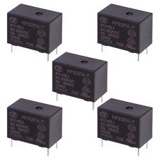 Image of 5 x 12V Subminiature PCB Power Relay 5A SPNO HF32 HongFa
