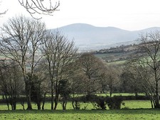 Photo 6x4 Fields and Hill Graig na Manach Fieldscape with Brandon Hill in c2017