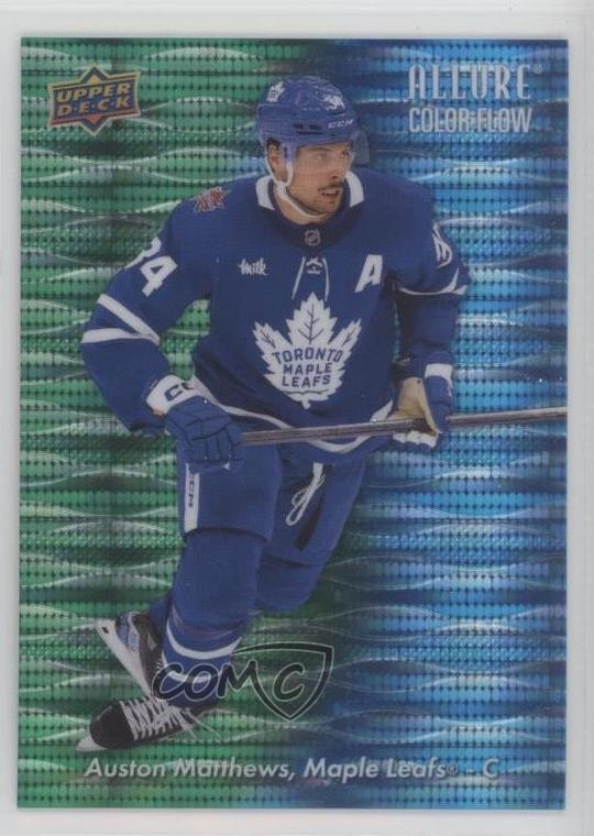 2023 Upper Deck Allure Color Flow Green Blue Spectrum /50 Auston Matthews #CF-24