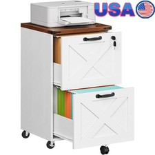 2 Drawer File Cabinet with Lock Under Desk Mobile Filing Cabinet for Home Office