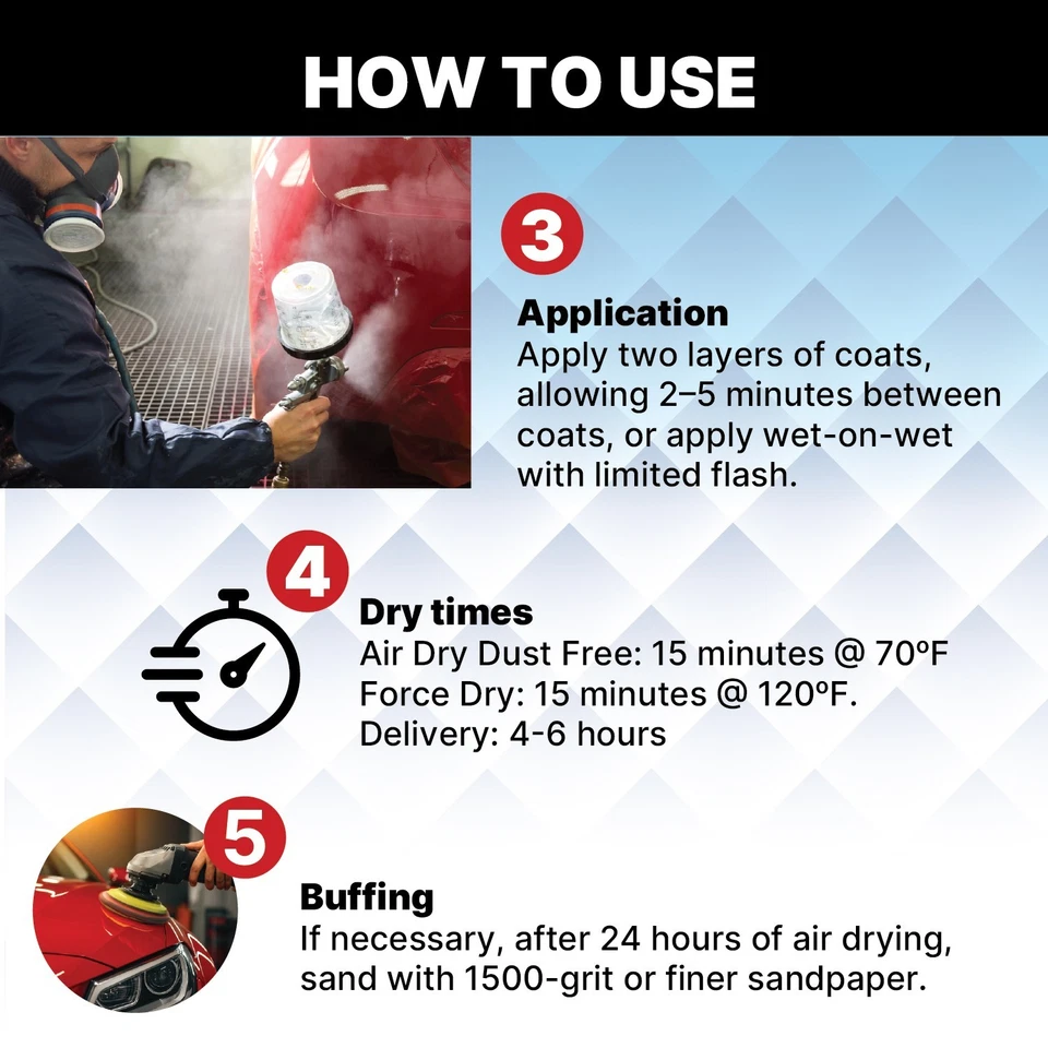 Kit 4:1 FinishX Automotive Refinishing Ultimate Clear Coat (FC1000 - 1 galón) Foto 4 de 4