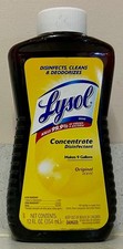 Lysol Concentrate Disinfectant Original Scent 12 fl oz Makes 9 Gallons NEW Full