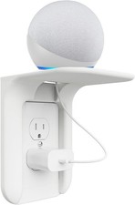 Outlet Wall Shelf for Smart Speakers – Bathroom & Kitchen Organizer, Space-Savin