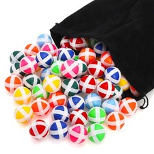80 Pack Sticky Balls for Dart Board, Hook and Loop Mini Golf, Game Accessories