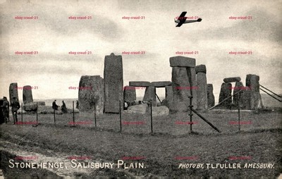 Stonehenge Salisbury Plain Bi Flugzeug Postkarte Foto TLFuller Amesbury unbesendet