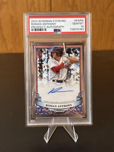 2024 BOWMAN STERLING ROMAN ANTHONY AUTO PSA 10 BOSTON RED SOX