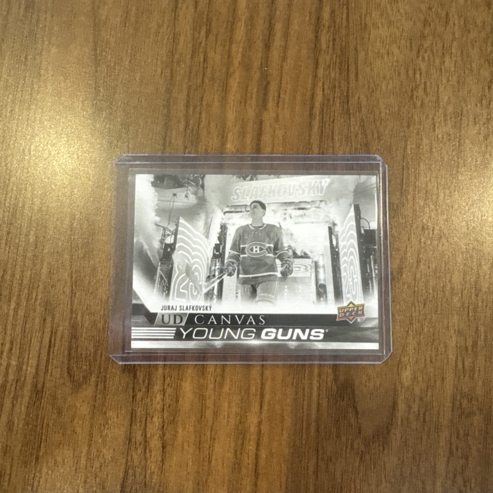 2022 UPPER DECK #C211 JURAJ SLAFKOVSKY UD CANVAS BLACK WHITE YOUNG GUNS ROOKIE