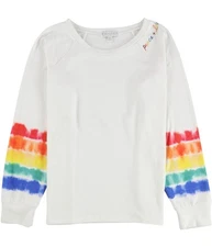 P.J. Salvage Womens Peace + Love Pajama Sweatshirt Top, Off-White, Medium