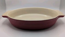 Le Creuset Classic Stoneware Ceramic Oval Baker - Cerise Red (11" x 7") - USED