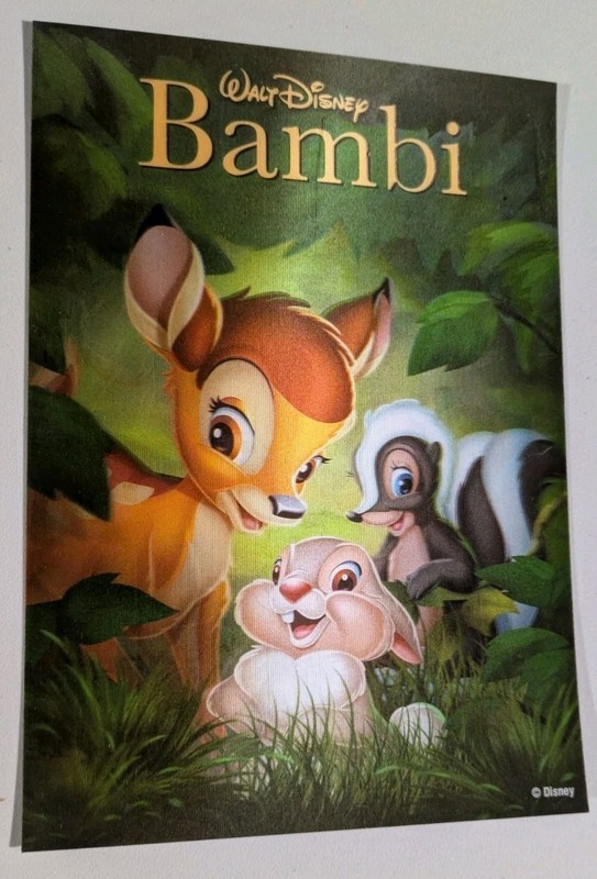 BAMBI 3D Lenticular Collector’s Card Disney Movie Club Exclusive
