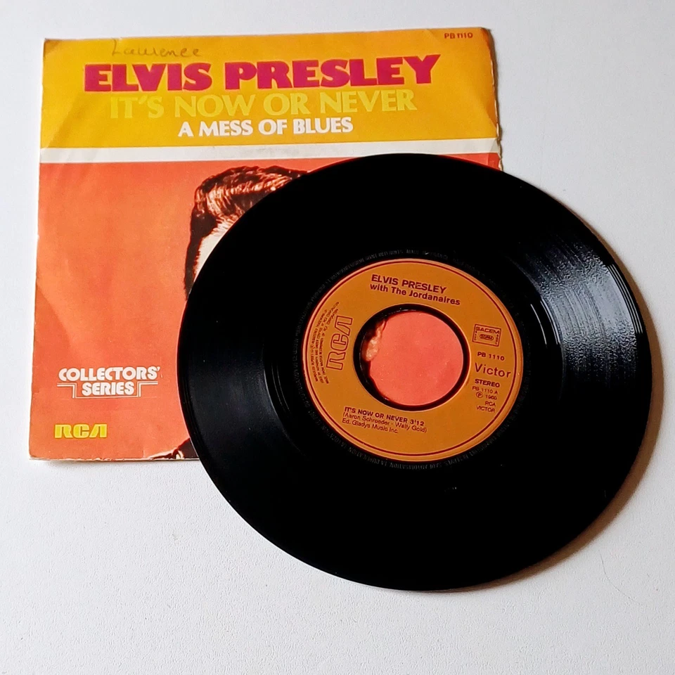 Elvis Presley "It's Now Or Never", Vinyl 45t SP, 1980 TBE - Photo 3/3