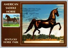#2157 Saddlebred Horse Maxi Card w/Pictorial Horse Cancel