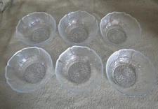 Arcoroc Fleur Berry Dessert Bowls 4.75” Round Cupped - Set of 6