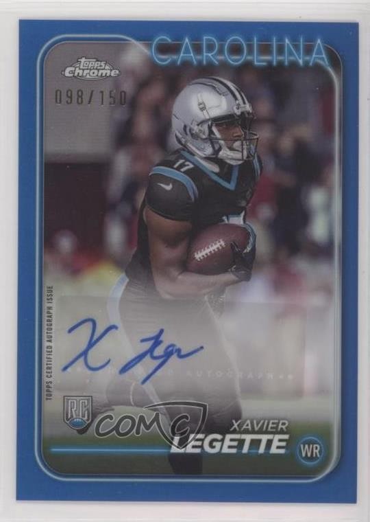 2024 Topps Chrome Rookie Blue Refractor /150 Xavier Legette #RA-XLE Auto RC 0xh3