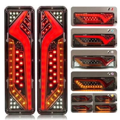 Biqing 2er-Pack LED-Rückleuchten 24V, 57-LED-Multifunktions-Blinkleuchten für Tr