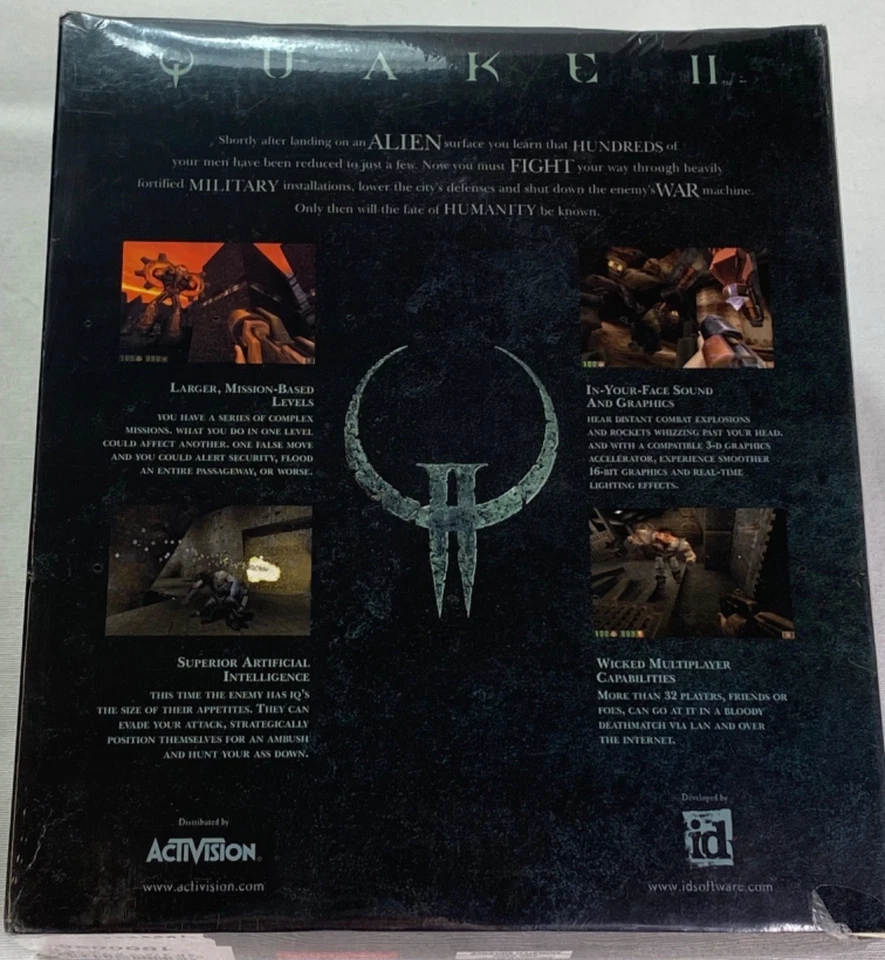Quake II 2 PC Windows 95 98 XP PC Spiel Neu in OVP Vintage Retro Doom Duke Nukem - Bild 4 von 4