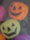 Vintage Halloween String Lights  Pumpkins Melted Plastic Popcorn NOS Original  — photo 3