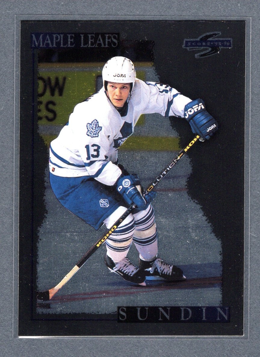1995-96 Score Black Ice #56 Mats Sundin Toronto Maple Leafs