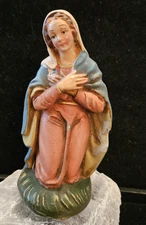 VTG Italian Nativity Christmas Manger Scene of Mary Figure Italy Paper As Is