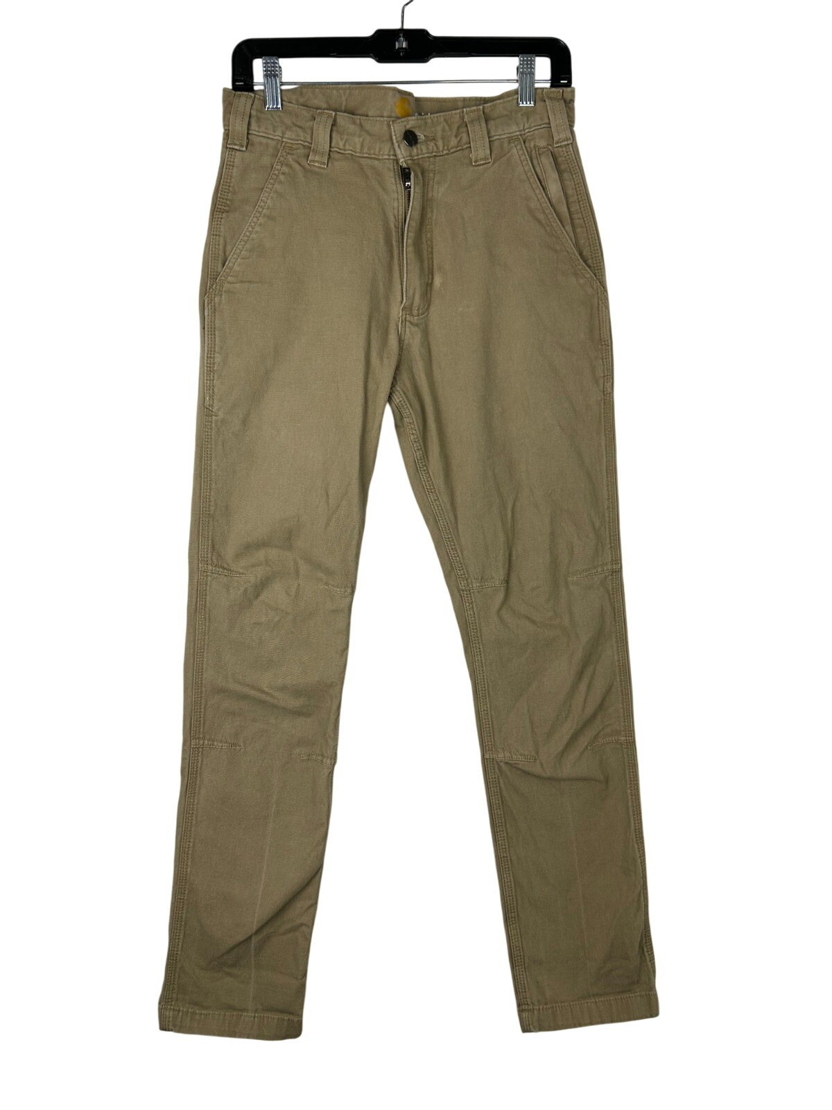 Carhartt Pants Mens 30x32 Tan Straight Fit Canvas Work Stretch 102821-253
