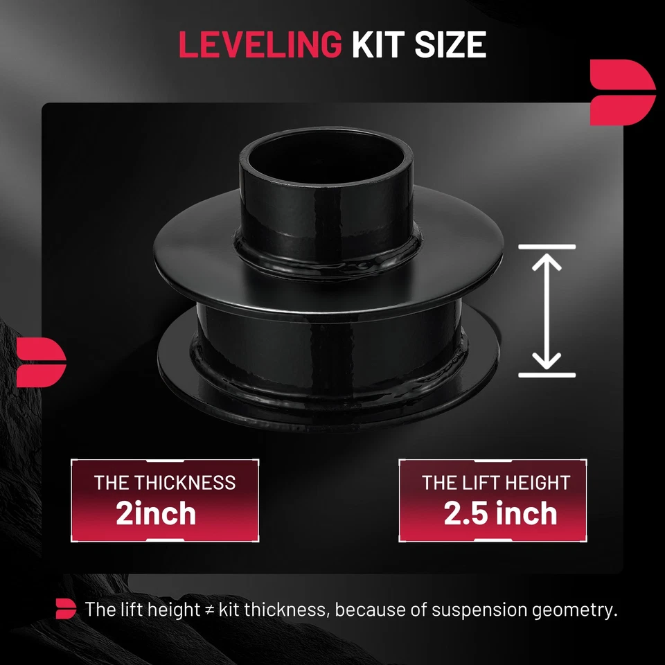 2.5" inch Leveling Lift Kit Fits Ford F-450 Super Duty 2011-2019 6.8L V10 - Image 3 of 4