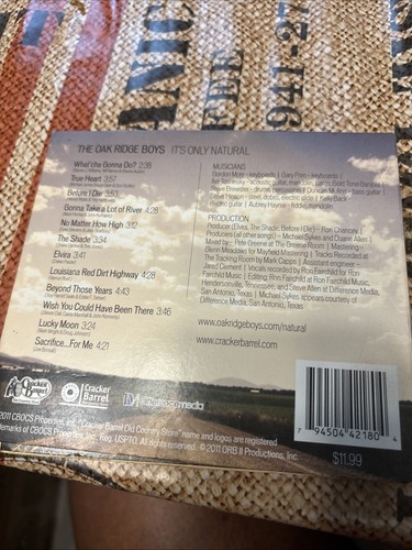 Oak Ridge Boys It's Only Natural CD 2011 New Sealed Cracker Barrel - Bild 5 von 5