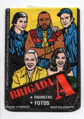 Brigada A Team Sealed Stickers Pack 1985 Stani Argentina, Very Rare