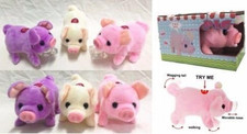 1Pc of Walking, Moving, Oinking, Tail Wagging Plush Baby Mini Pig Piggy in Rando