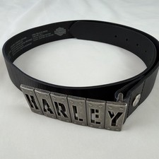 Vintage Y2K Harley Davidson Genuine Leather Belt 36